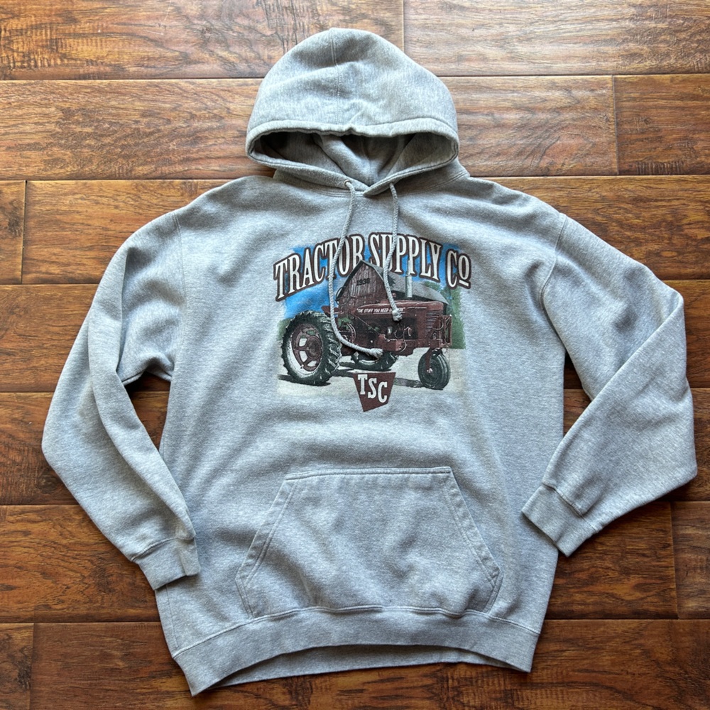 Gray Men's Hoodie Tractor Supply Company Size Large